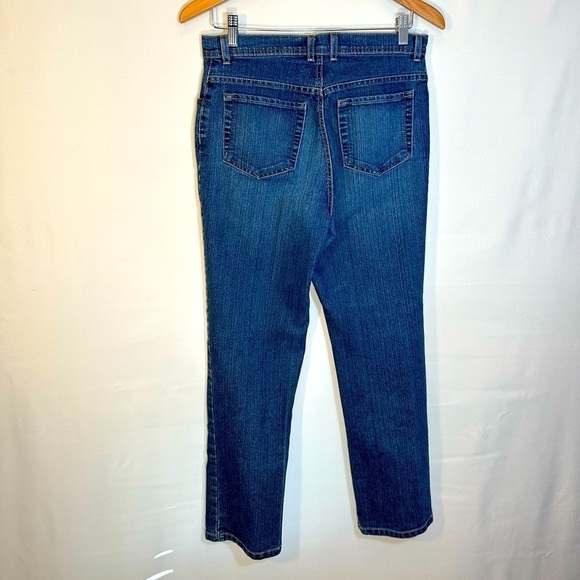 Gloria Vanderbilt Blue Denim Jeans Pants 10P Pockets Button Zipper Cotton Blend - Picture 2 of 9